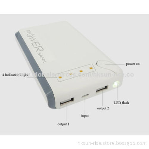 11,000mAh Power Bank for Electronic Products, 5.0V DC/1,000mA Input